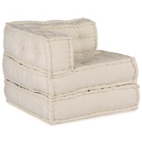 Modular Sofa Unit 3 pcs Cream Fabric