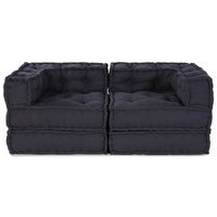 Modular Sofa Unit 2 pcs Anthracite 140 x 70 x 56 cm Fabric