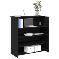 Reception Desk Black Oak 100x50x103.5 cm Engineered Wood