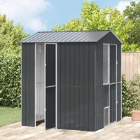 Bird Aviary Charcoal Grey 210x215x247 cm Steel