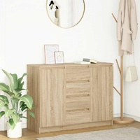 Sideboard with Drawers Sonoma Oak 100.5x35x76 cm Engineered Wood