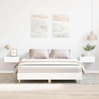 Bed Frame No Mattress White 150x200 cm Engineered Wood