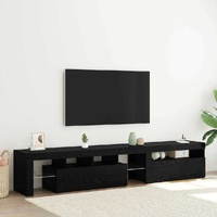 TV Cabinet 2 pcs Black Oak 215 x 36.5 x 40 cm Engineered Wood