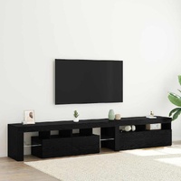TV Cabinet 2 pcs Black Oak 230 x 36.5 x 40 cm Engineered Wood