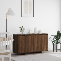 Brown Oak Sideboard Brown Oak Solid Oak Wood 135 x 41 x 75 cm