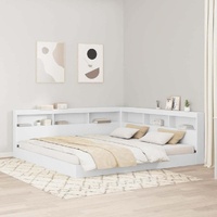 Storage Headboard with Shelf White 180 cm Engineered Wood