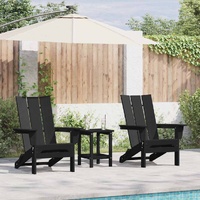 Garden Chair 2 pcs Black 80.5 x 74.5 x 92 cm Polyethylene