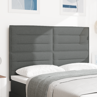 Headboard Lines Design Dark Grey 140 cm Fabric
