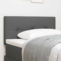 LED Headboard with LED Strip Lights Dark Grey 100 cm Fabric