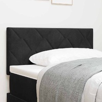 LED Headboard Black 100 cm Velvet