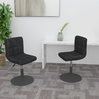 Swivel Dining Chairs 2 pcs Black Velvet