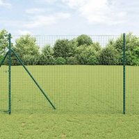 Embedded Fence Post 26 pcs Green Powder-Coated Steel