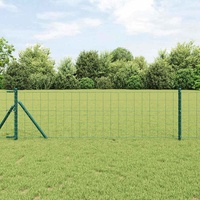 Fence with Post Green 0,8 x 10 m Steel