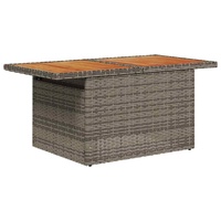 6 Piece Garden Sofa Set with Cushions Grey Poly Rattan