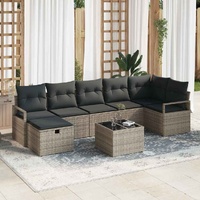 Sofa Set with Cushion 4 pcs Poly Rattan