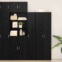 Highboard 2 pcs Black Oak 30 x 42,5 x 185 cm