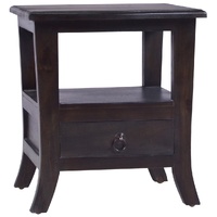 Bedside Cabinet Light Black 40x40x45 cm Solid Wood Mahogany