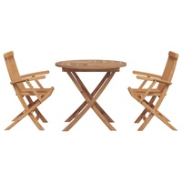 Garden Dining Set 3 pcs Brown Solid Acacia Wood