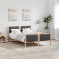 Bed Frame with Headboard Dark Grey 150 x 200 cm Fabric