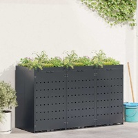Wheelie Bin Storage for 3 Bins Anthracite 204 x 77,5 x 121,5 cm