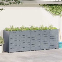 Wheelie Bin Storage for 5 Bins Light Grey 340 x 77,5 x 121,5 cm