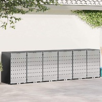 Wheelie Bin Storage for 3 Bins Anthracite 340 x 77.5 x 115.5 cm