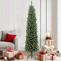 Artificial Christmas Tree with 300 LEDs with Stand Green 180 cm