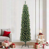 Artificial Christmas Tree with 300 LEDs with Stand Green 210 cm