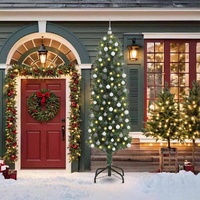 Artificial Christmas Tree with 300 LEDs with Stand Green 210 cm