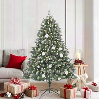 Artificial Christmas Tree with 300 LEDs with Stand Green 180 cm