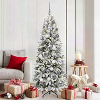 Artificial Christmas Tree with 300 LEDs with Stand White 180 cm