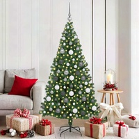 Artificial Christmas Tree Green 180 cm PVC, Steel and Plastic