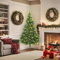 Artificial Pre-lit Christmas Tree Green 180 cm PVC