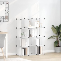 Storage Cube Organiser with 12 Cubes Transparent PP