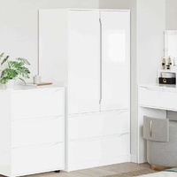 Wardrobe High Gloss White 79.5 x 49 x 156 cm Engineered Wood
