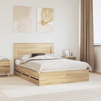Bed Frame with Drawer Sonoma Oak 150 x 200 cm Engineered Wood