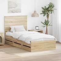 Bed Frame with Drawer Sonoma Oak 90 x 190 cm Engineered Wood