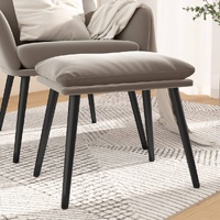 Footstool Light Grey 45x29.5x35 cm Velvet
