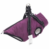 Dog Coat Purple L40 Fleece and Polyester