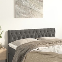 Headboards Dark Grey 144x7x78/88 cm Velvet