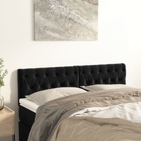 Headboards 2 pcs Black 80 cm Velvet