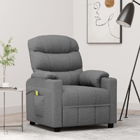 Massage Chair Light Grey Fabric