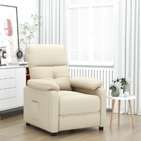 Recliner Chair Cream Fabric