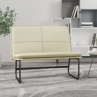 Bench Cream 100x75x76 cm Faux Leather