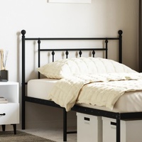 Metal Headboard Black 107 cm King Single