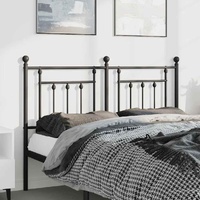 Metal Replace Headboard Black 135 cm