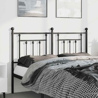 Metal Replace Headboard Black 150 cm