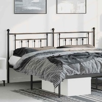 Metal Replace Headboard Black 180 cm