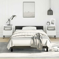 Bed Frame without Mattress Black King Single Size Faux Leather