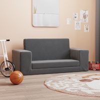 Kids' Sofa Bed 2-Seater Anthracite Soft Plush
